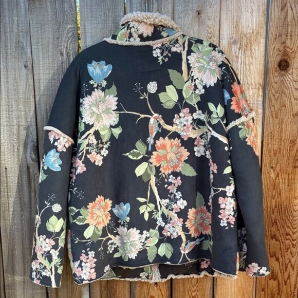 Johnny Was Multicolor Floral Teddy Jacket - Picture 3 of 4